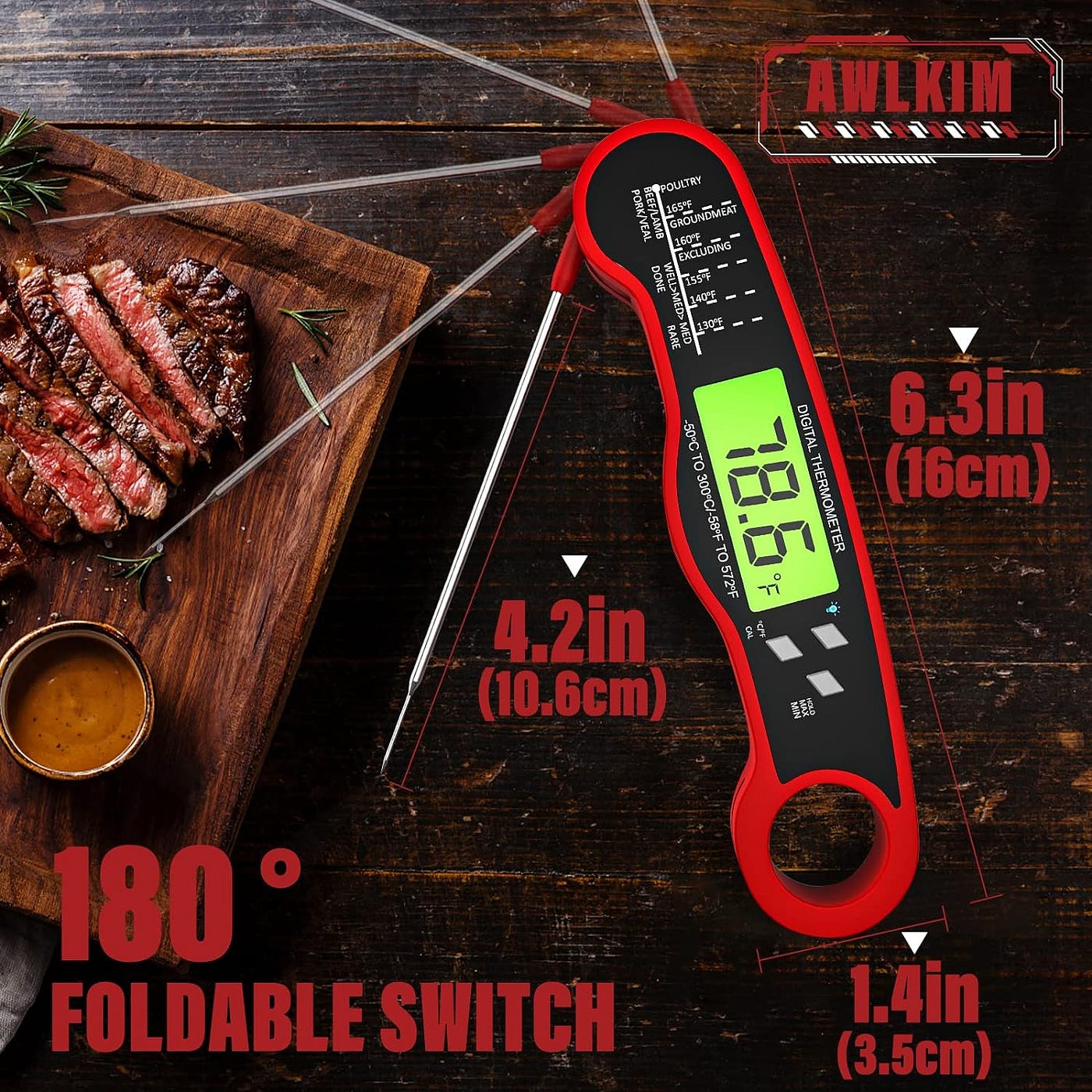  ThermoPro TP-02S Instant Read Meat Thermometer