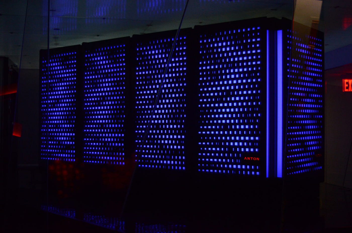 Image of Anton, a massively parallel supercomputer designed and built by D. E. Shaw Research