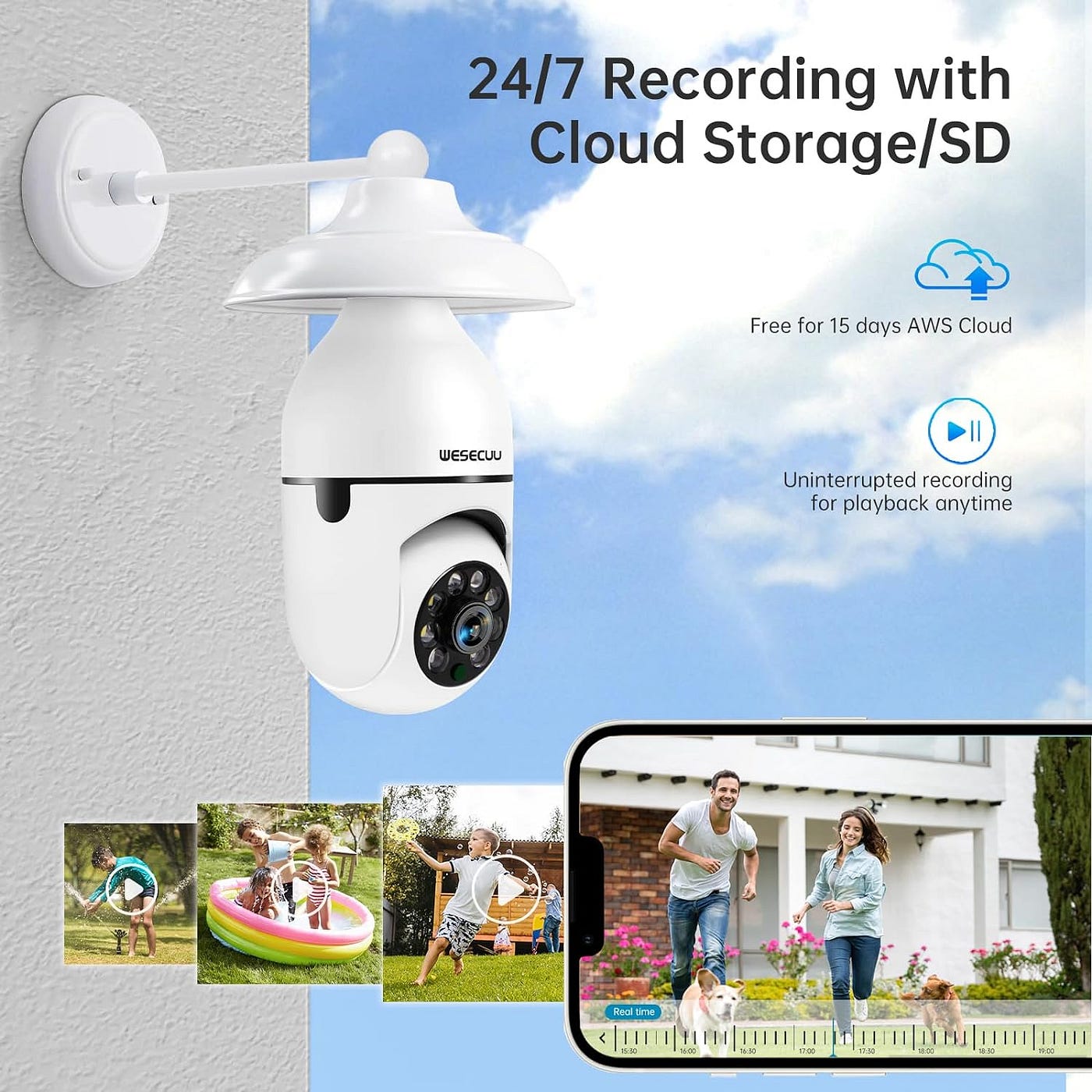 Sight Bulb LaView 4MP Bulb Security Camera 5G& 360°2K