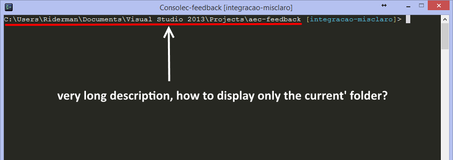 How to configure the Windows Powershell to display only the current folder name by Stojan Peshov Medium