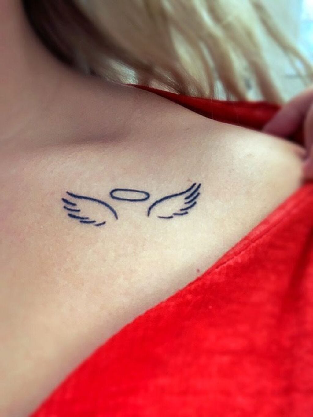 Angels with Wings and Halo Tattoos