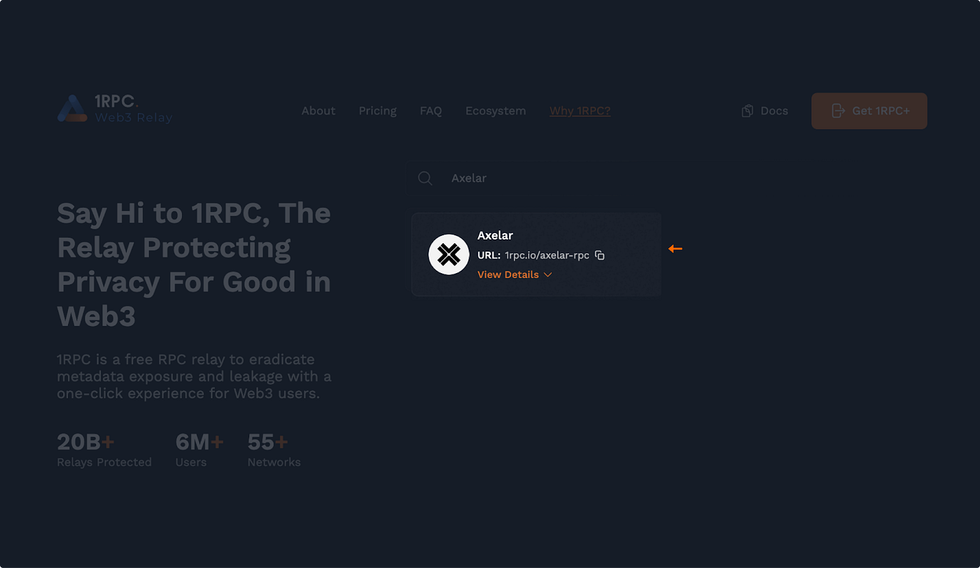 Use 1RPC on Axelar. 1RPC adds support for Axelar, bringing… | by Automata  Network | Automata Network