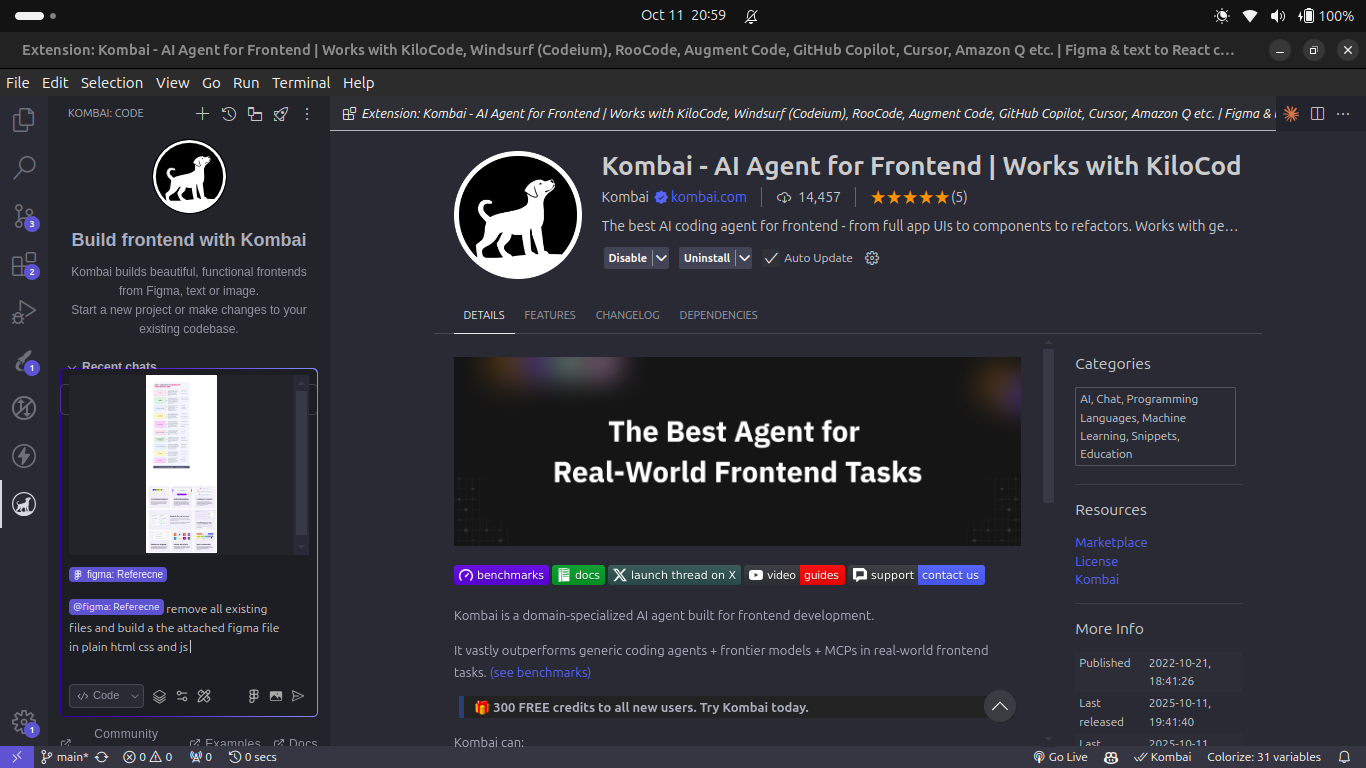 kombai vs code extension