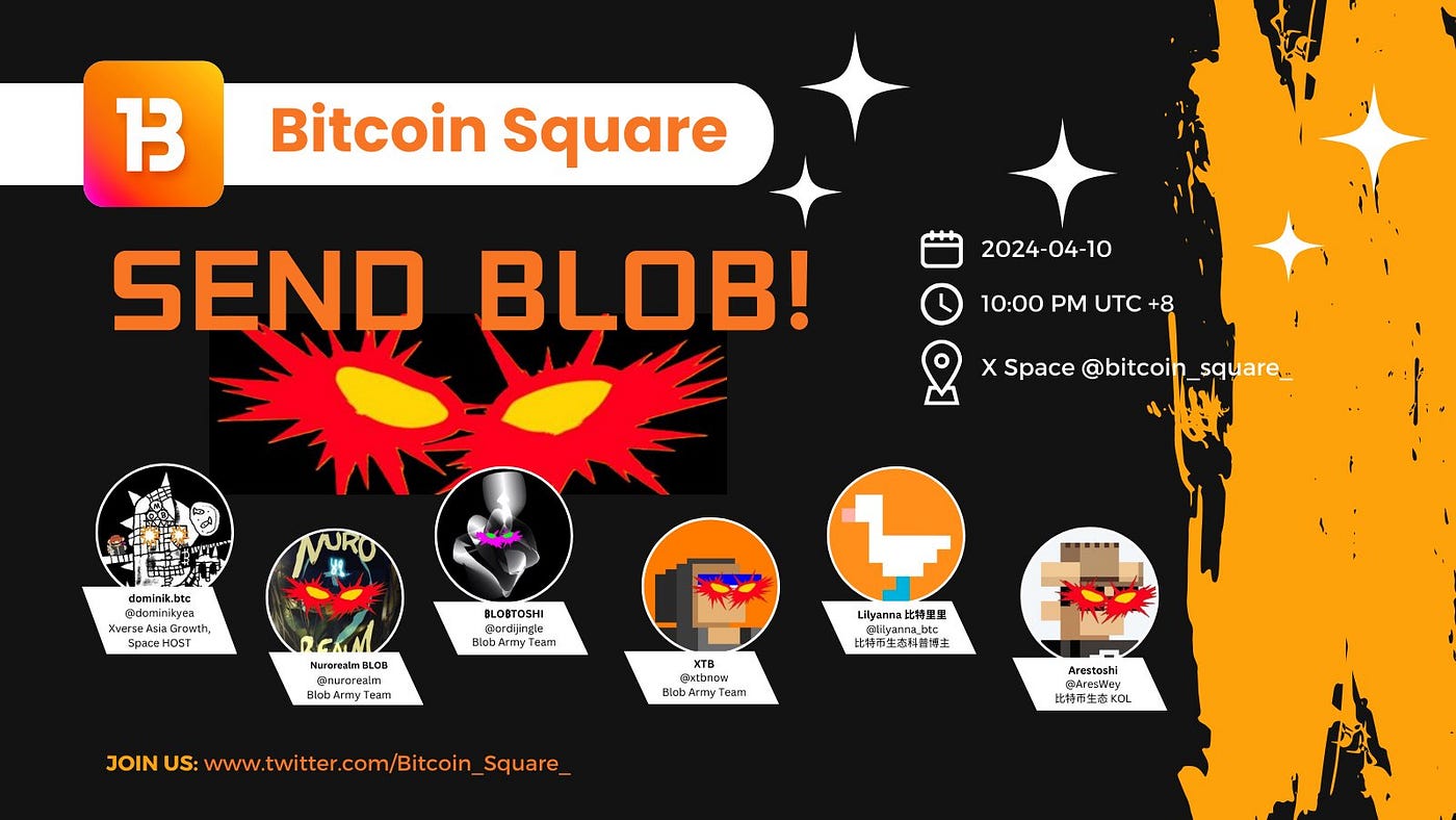 SEND BLOB! A Space with Blob Team | 中英双语| by Bitcoin Square | Medium