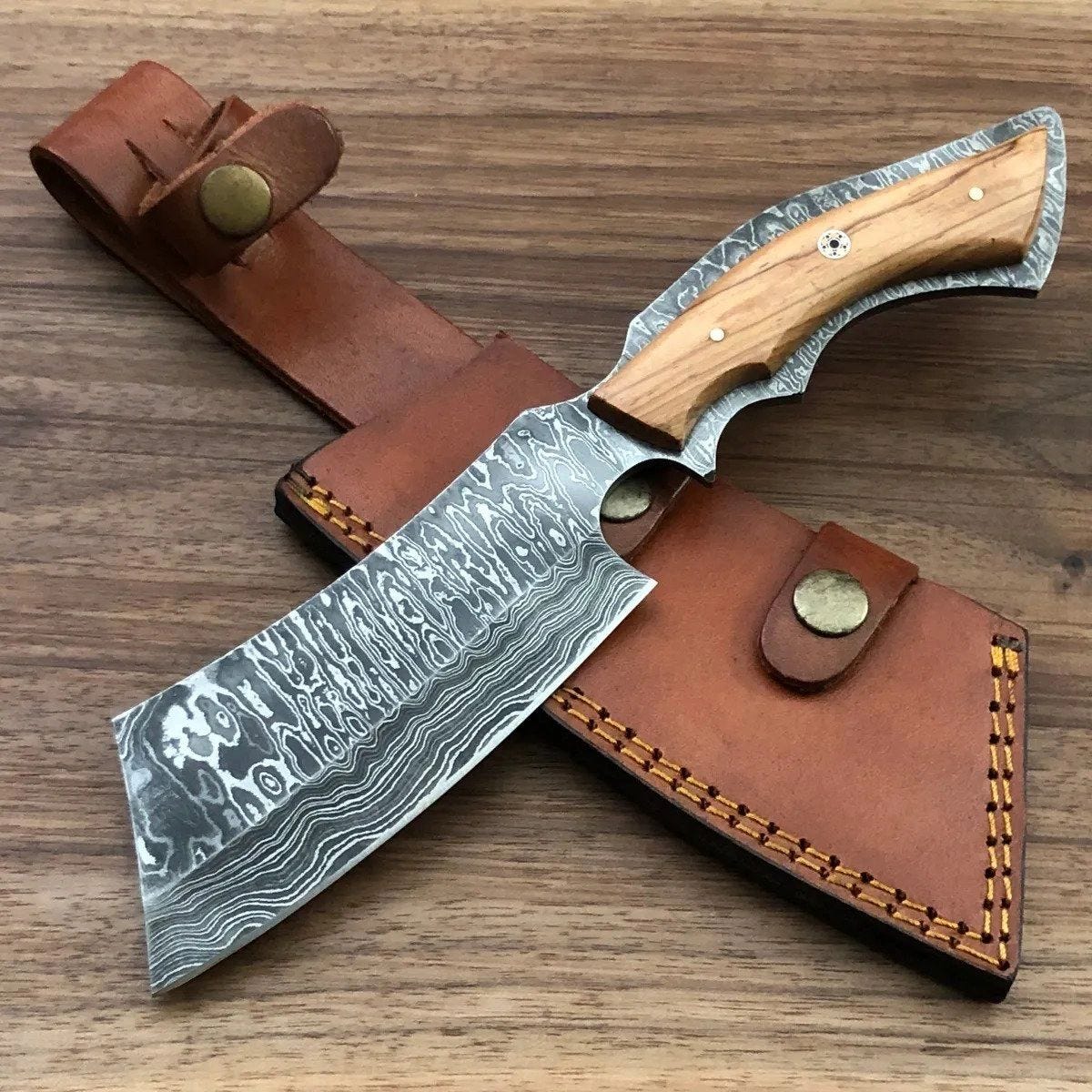 Ash Gears Damascus Knives - The Tanto Knives