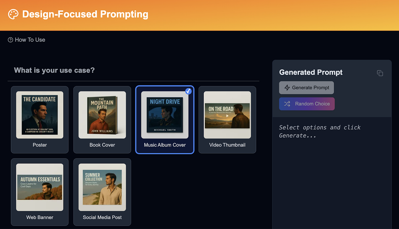Design-Focused Prompt Too UI Example 1