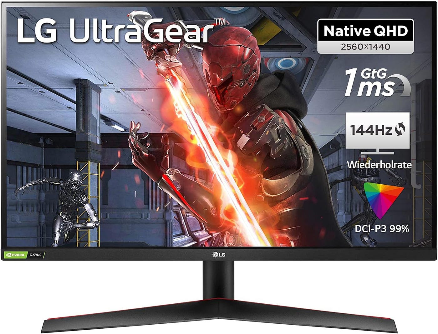 KOORUI Gaming screen 27 inch, 1800R surface, 2560 x 1440 (QHD), 144 Hz,  1ms, DCI-P3 85%, ultra thin frame, adjustable tilt, support HDMI/DP :  : Electronics