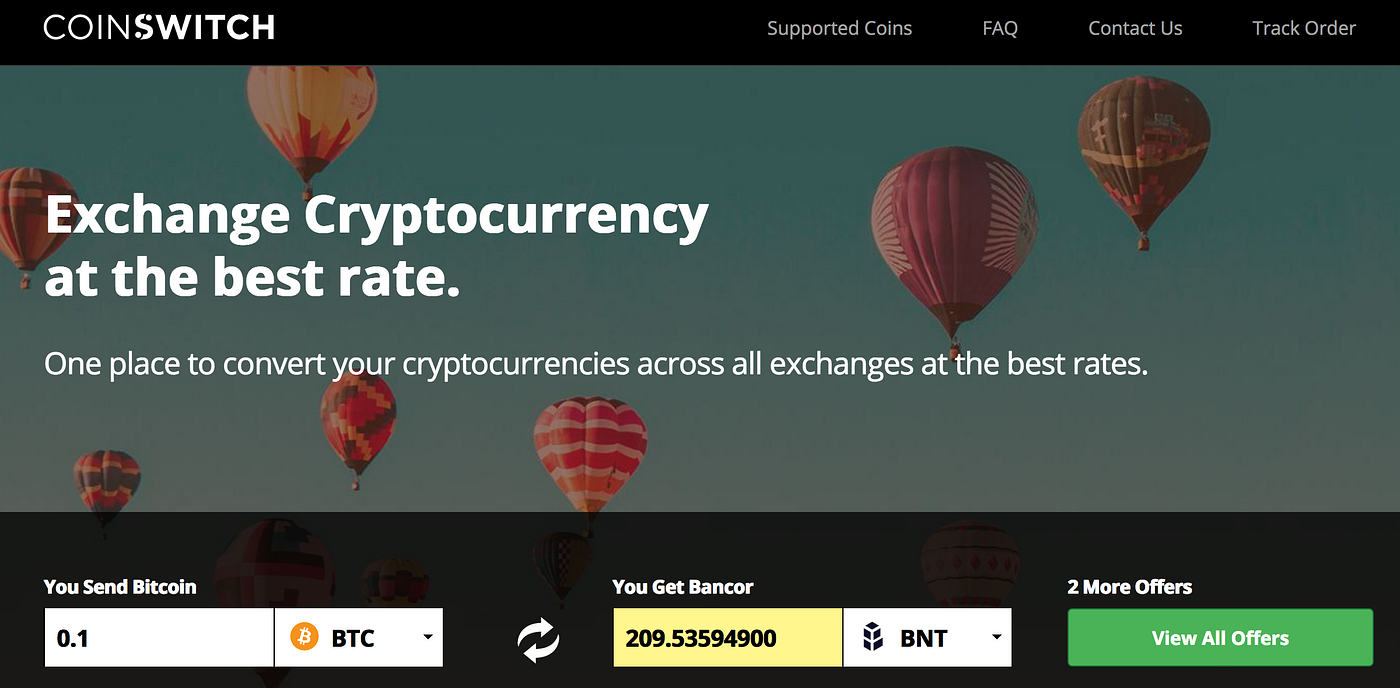 How to buy Bancor (BNT) on CoinSwitch | by CoinSwitch | CoinSwitch | Medium