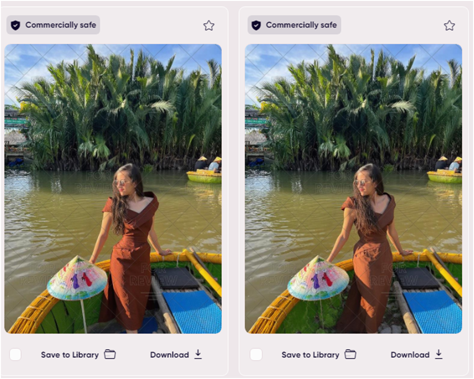 before and after comparison of image editing showing original and enhanced version with transparency and effects