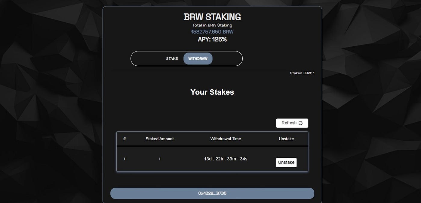 Bitrock Wallet Token ($BRW) Staking Pool is Live! stake now in 3 Steps. |  by Bitrock Wallet | Medium