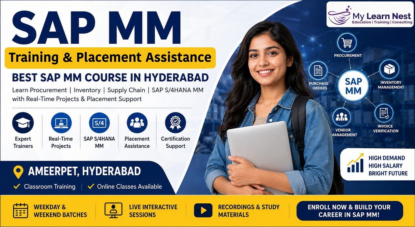 SAP MM Training in Hyderabad & Online with 100% Placements
