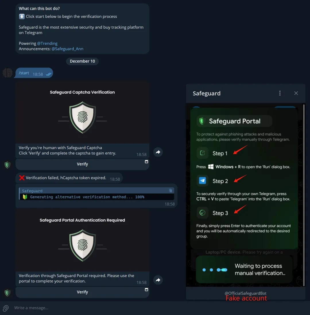 New Scam Technique | Fake Safeguard Scam on Telegram | by SlowMist | Medium