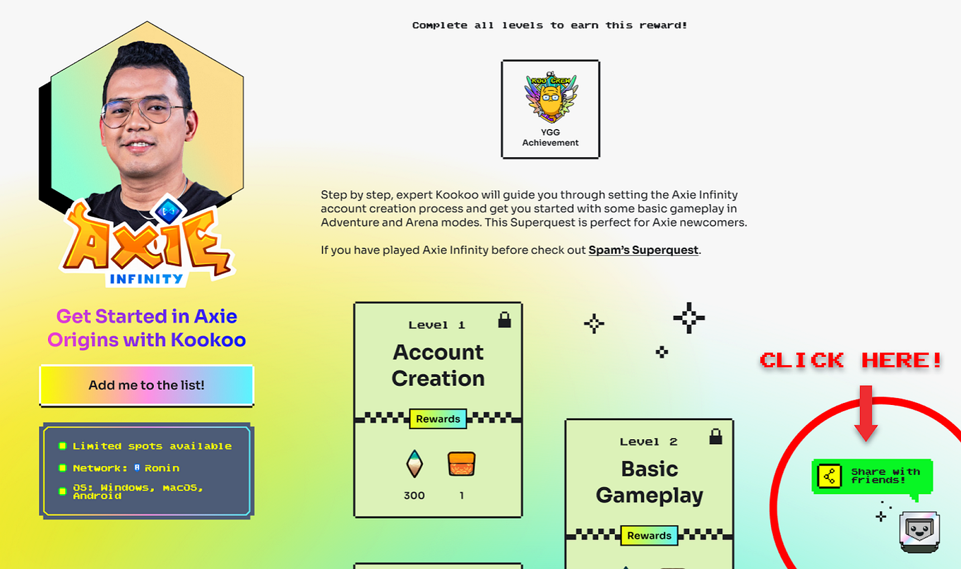 Join the YGG SUPERQUEST Waitlist, Share with Friends and Win! | by Yield  Guild Games | Yield Guild Games | Medium