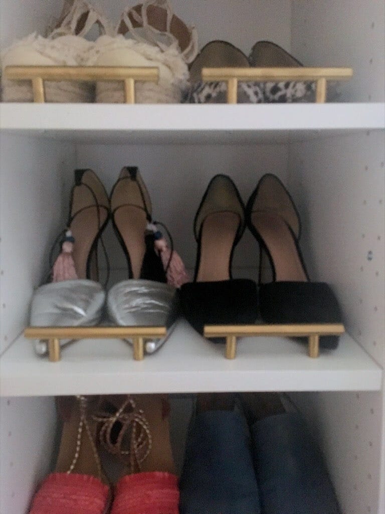 A classy tall shoe cabinet to fit small entryways, by Beverly Sutton
