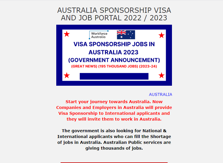 CANULAR : Un site web proposant des visas et des emplois en Australie est  une arnaque | by PesaCheck | PesaCheck