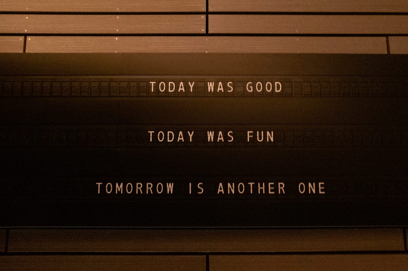 Worry About Tomorrow but ENJOY Today