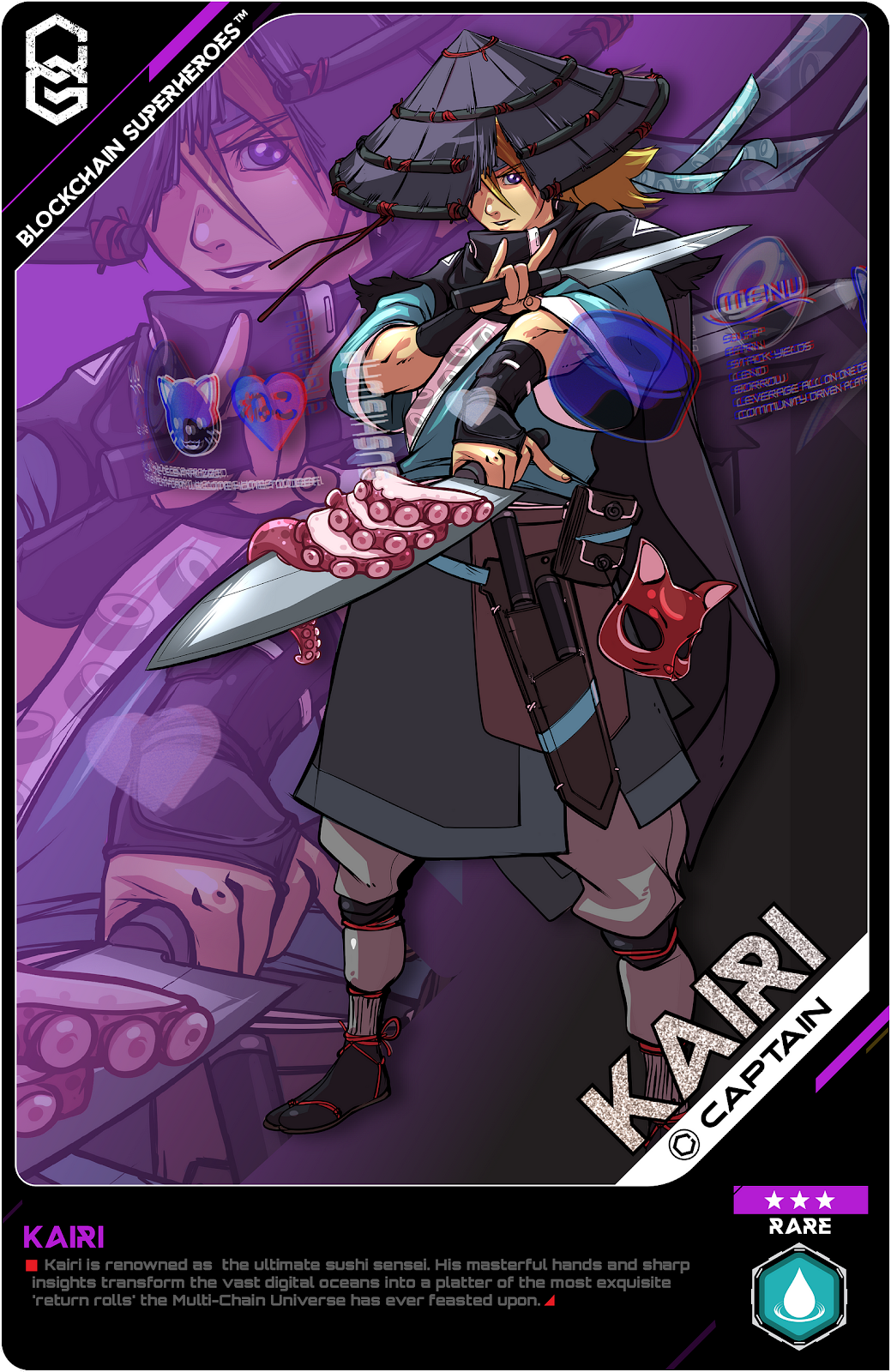 Sushi Chef Kairi Joins the Ranks of Blockchain Superheroes | by  ChainGuardians | ChainGuardians | Medium