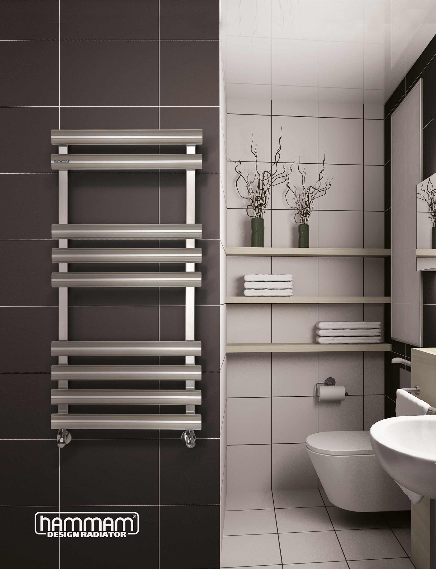 Banyonuza şık bir dokunuş #havlupan #radyator #banyo #havluluk  #interiordesign #bathroom… | by Hammam Design Radyatör | Medium