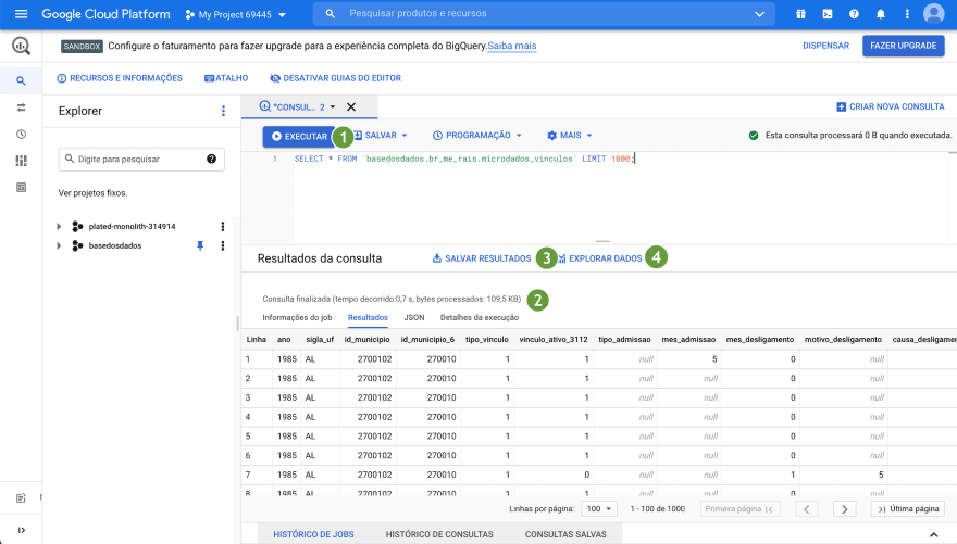 Traduzir consultas com o tradutor SQL interativo, BigQuery