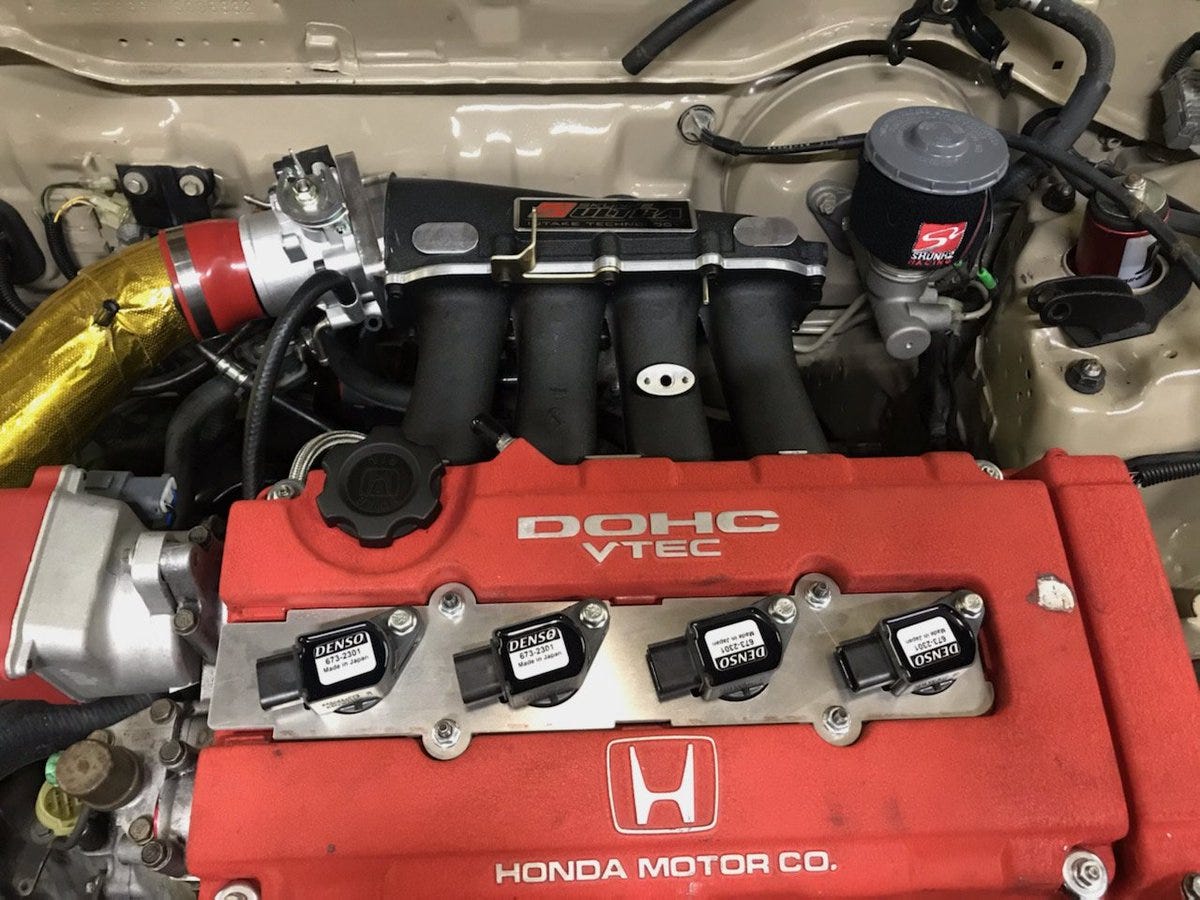 Honda Civic CRX 1.6 16v Vtec ee8 Swap B18C6 - Cazor Auto Passion