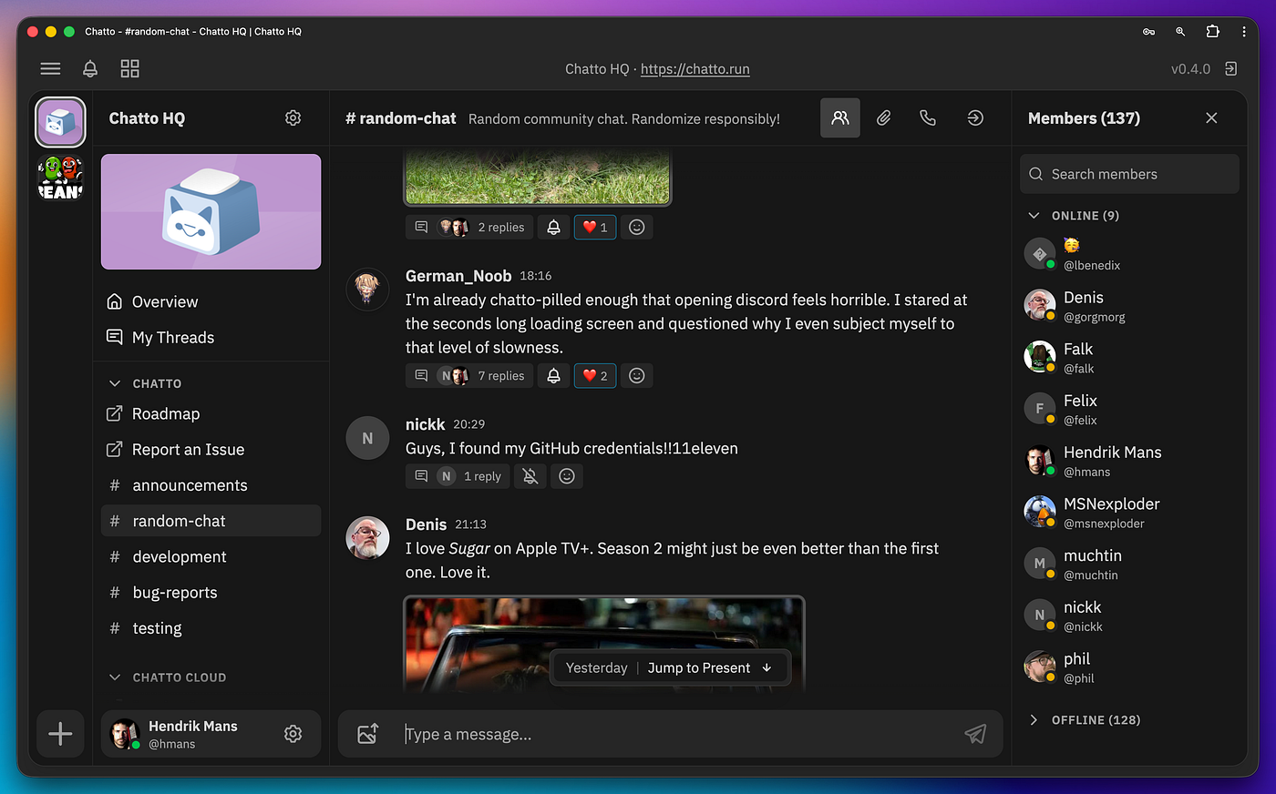 Chatto — Une application de chat open source, rapide et respectueuse de la vie privée
