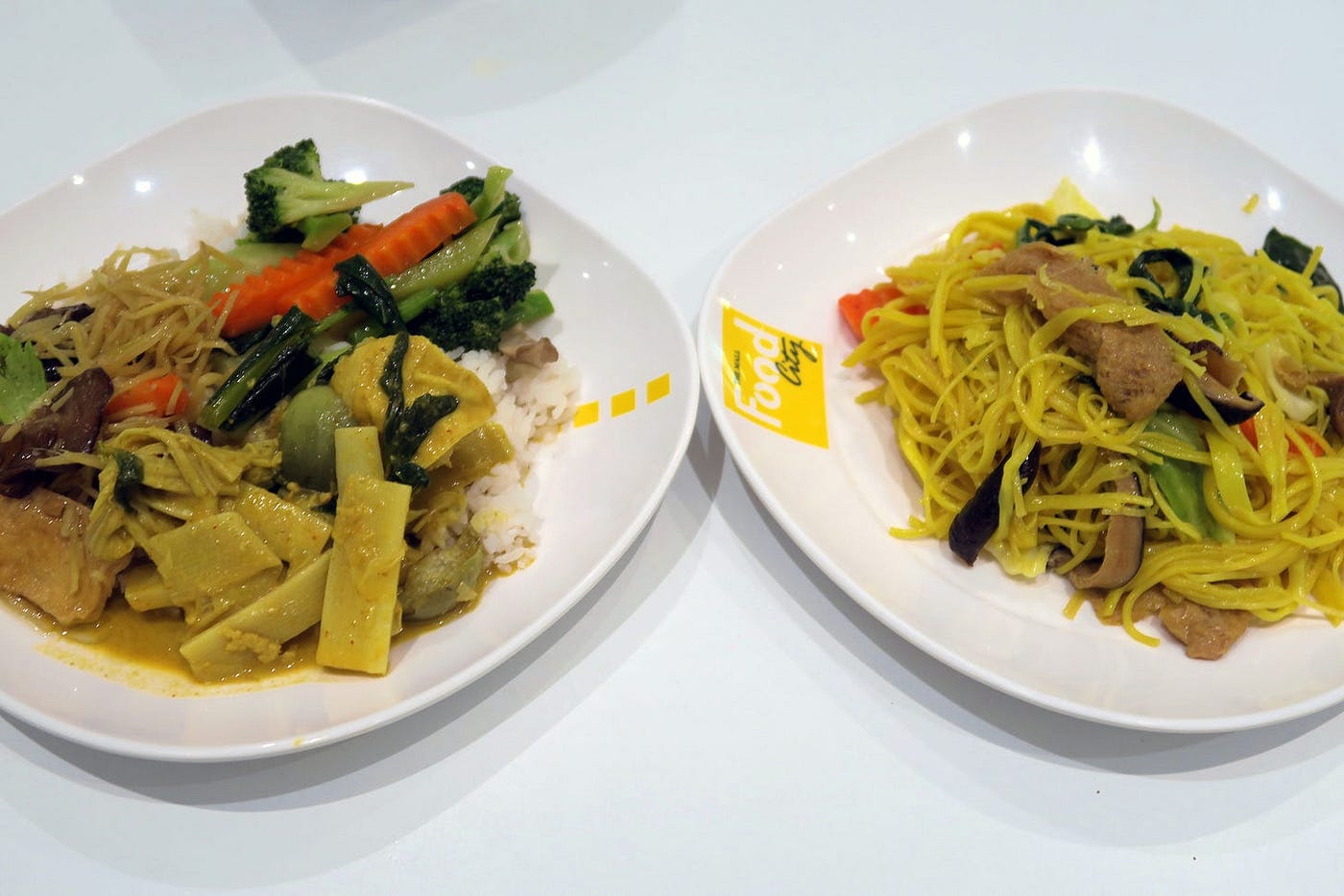 The lighting at the mall sucks, but the food was delicious.
