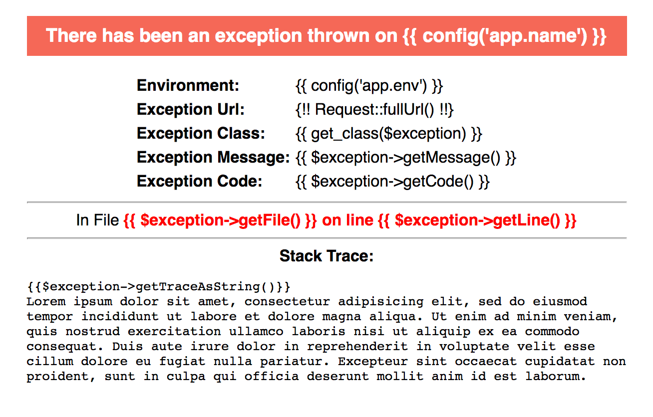 Laravel 5: Reporting Application Exceptions With report / Blog / Stillat