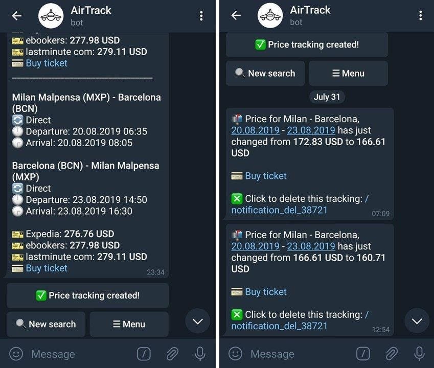 5 Telegram Bots for Travel Hacking | by Niki Kravchuk | Voice Tech Podcast  | Medium