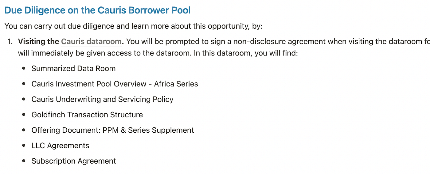 Getting started: Resources for Goldfinch due diligence and underwriting |  by Goldfinch Foundation | goldfinch_fi | Medium