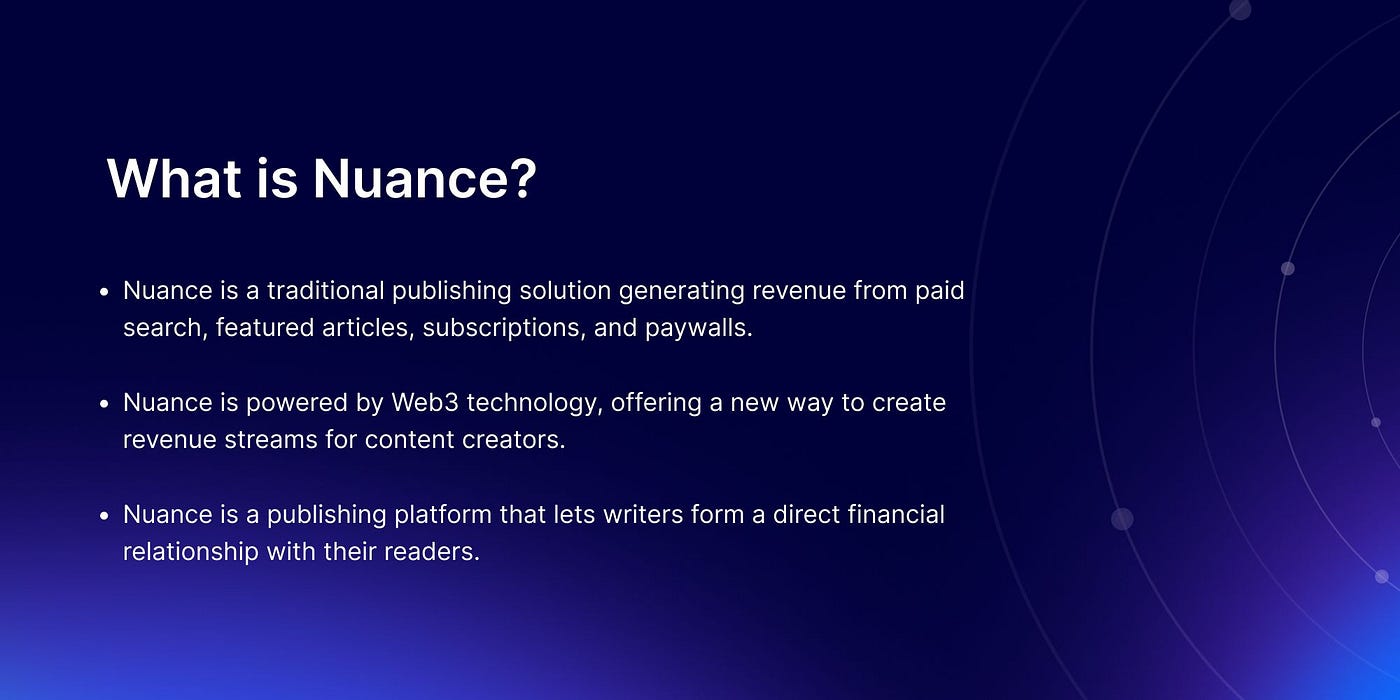Nuance A Traditional Publishing Platform Supercharged By Web3