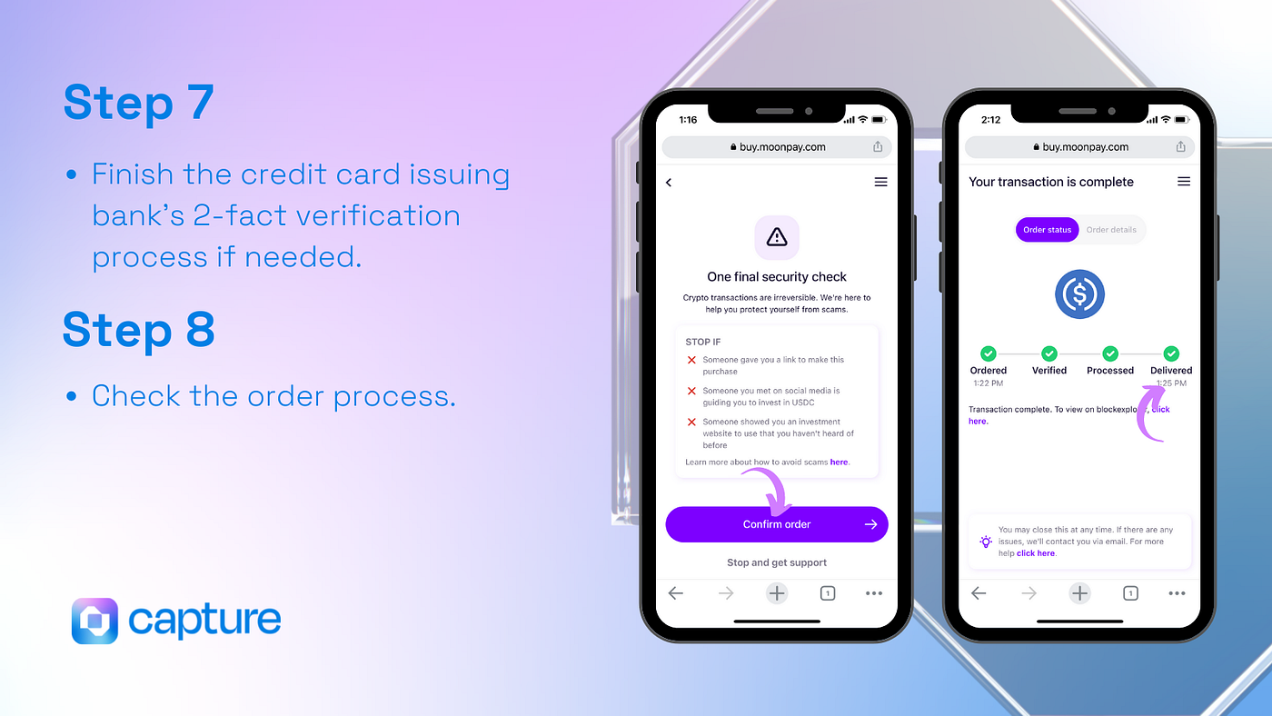 Step-by-Step Guide to checkout with MoonPay and collect Captures in Capture  App! | by Numbers | Numbers Protocol | Medium