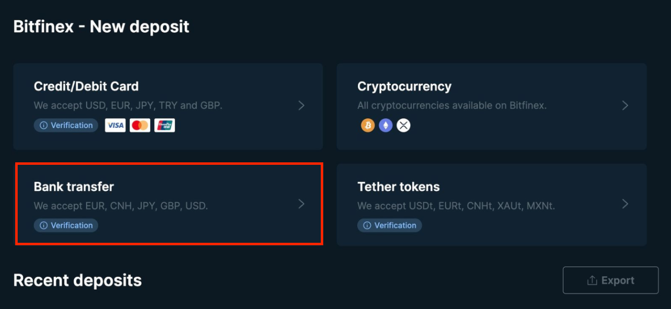 How to Make a Deposit Into Bitfinex | by ALTINVEST | Medium