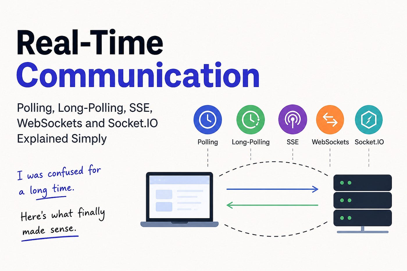 Polling, SSE, WebSockets & Socket.IO Finally Explained