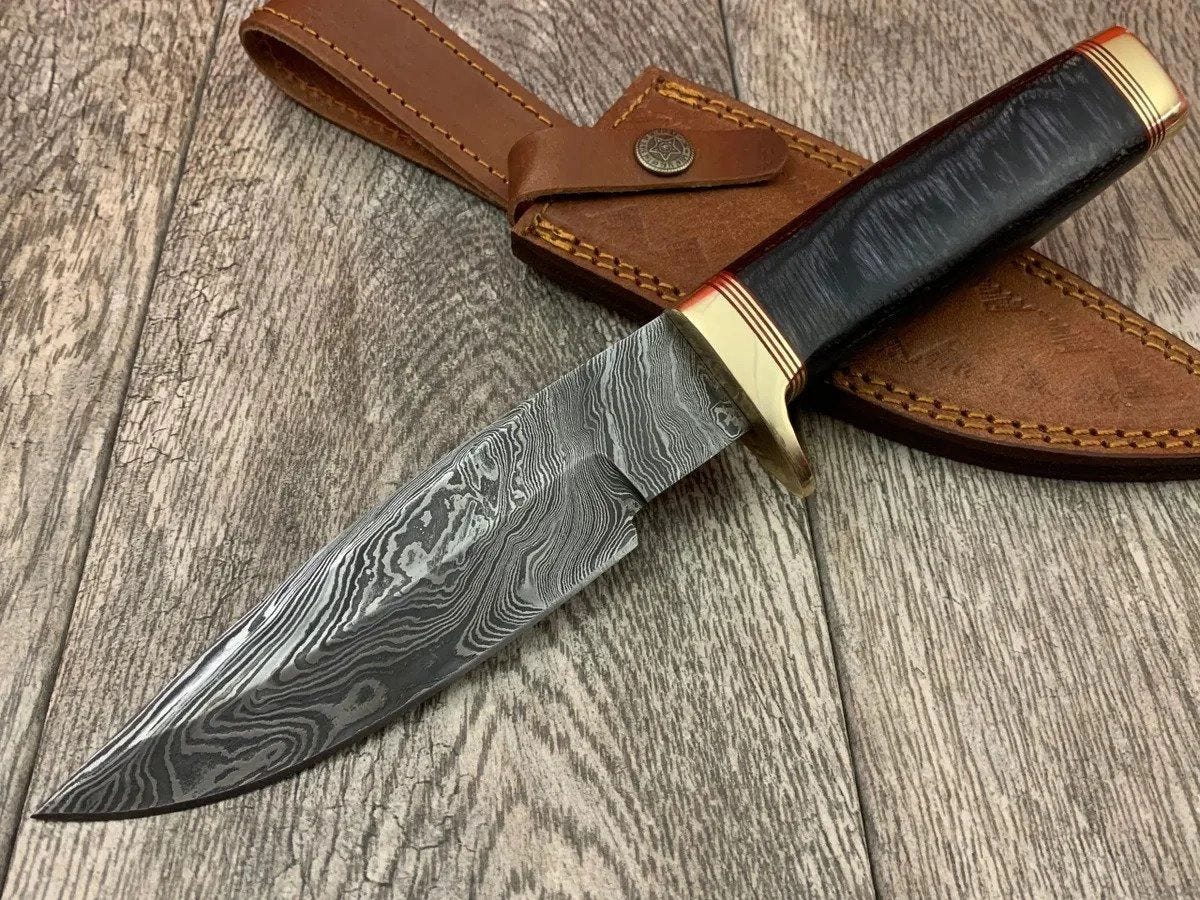 Ash Gears Damascus Knives - The Tanto Knives