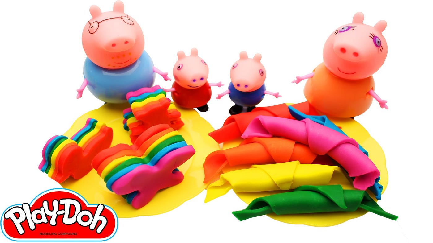 Learn Colors with Play Doh Peppa Pig How to Make Magic Rainbow Croissants —  , by Toys Mrfox