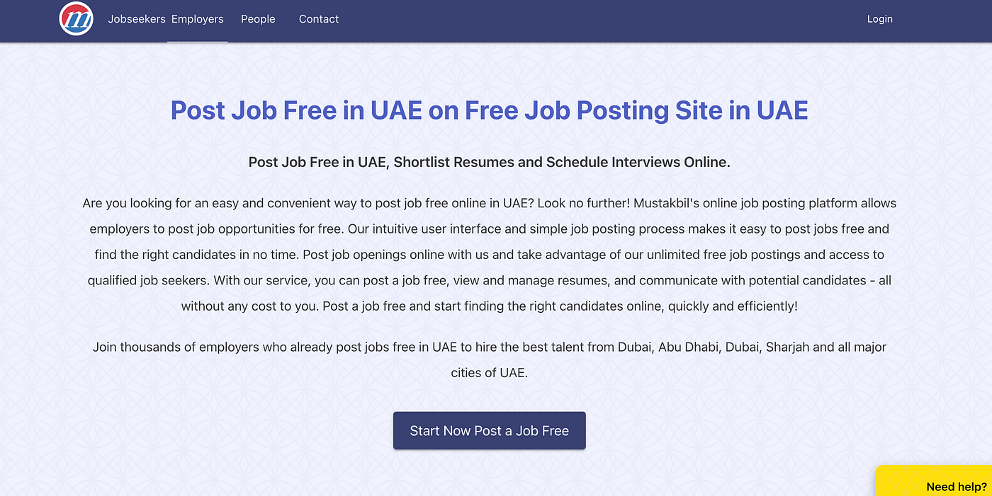 Top 10 Free Job Posting Sites in the UAE, United Arab Emirates 