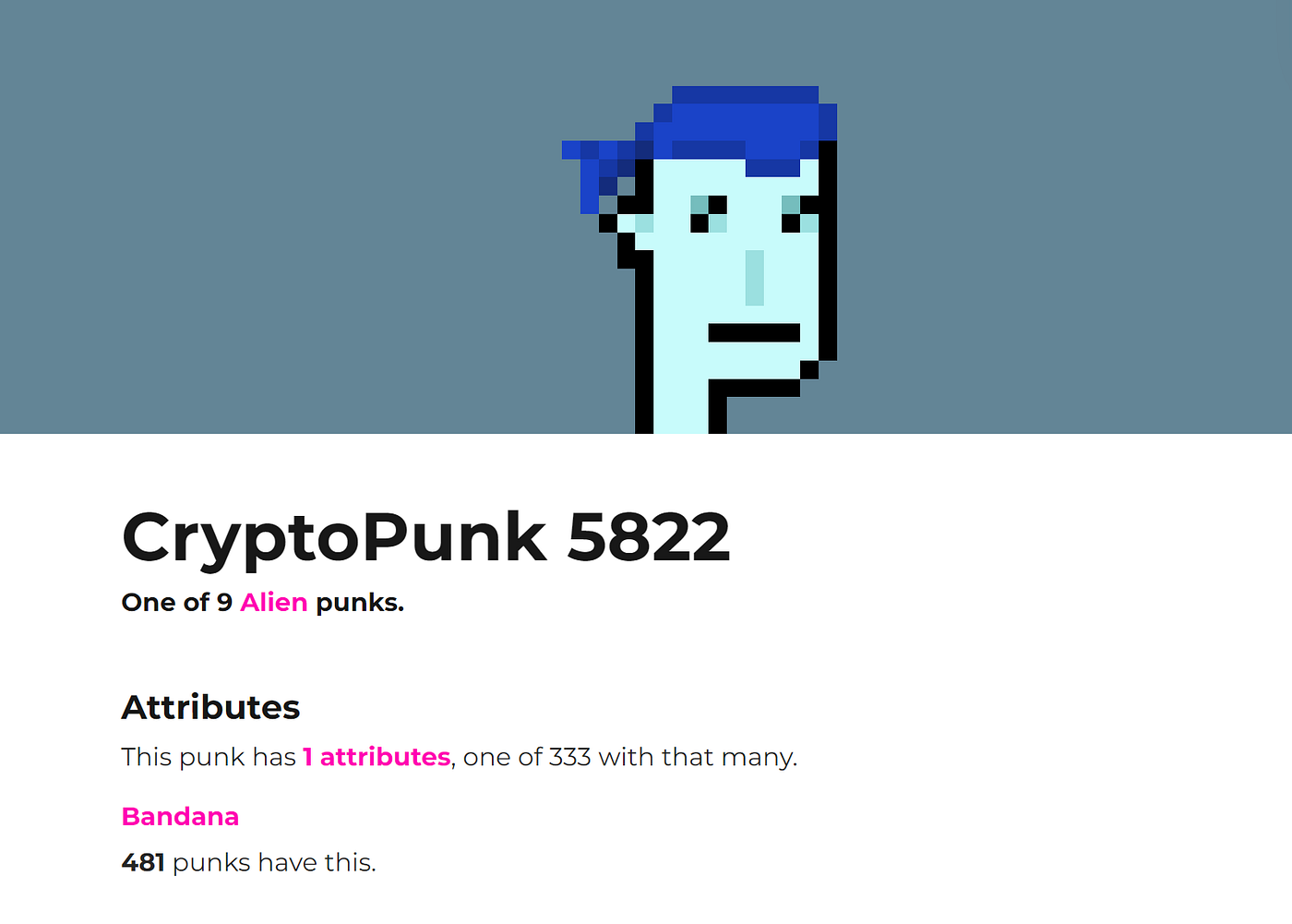 $24 Million! Secret Behind The Highest Ever Cryptopunk #5822 | by Diamond  Annie 💎💎💎 | Nswap.com | Medium