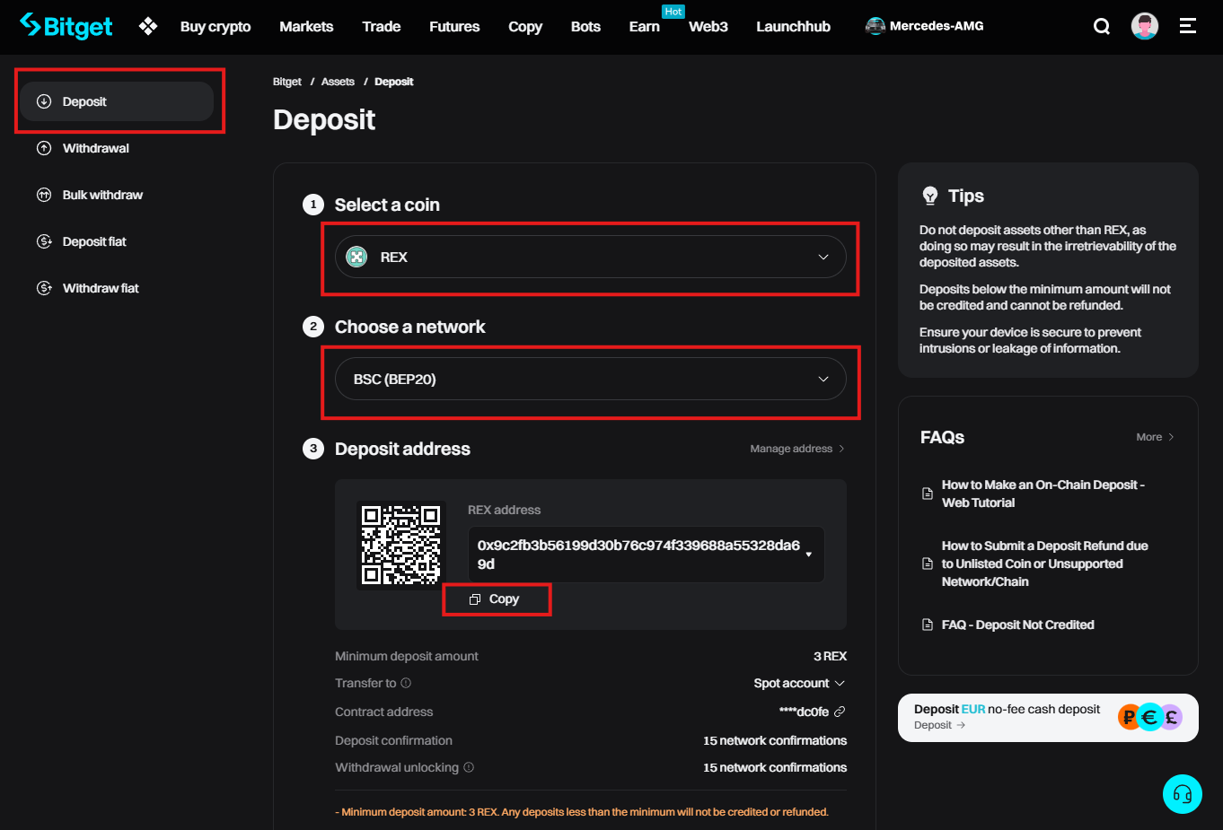 How to find your Exchange UlD and Deposit Address on Bitget | by REVOX |  Medium