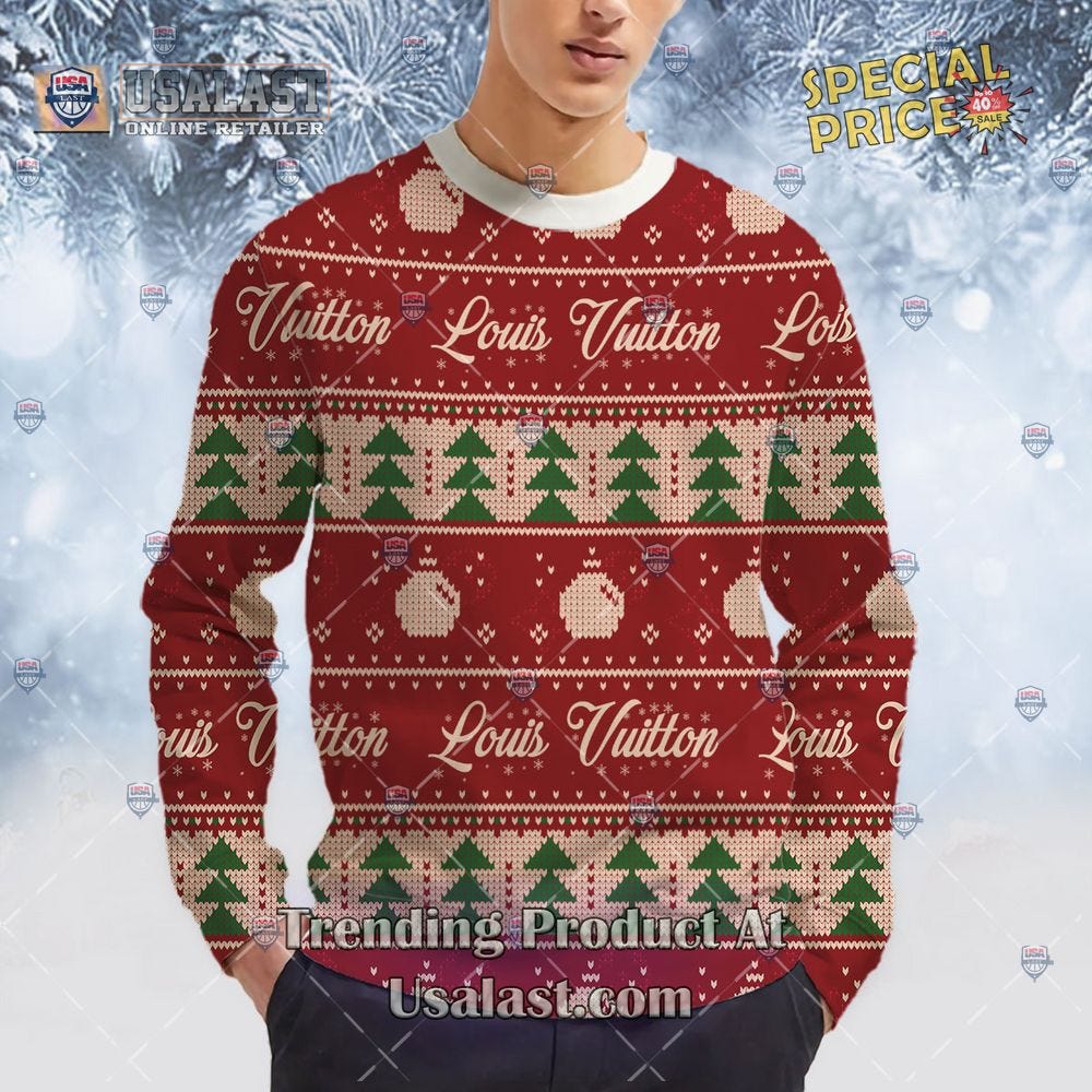 NEW Great Louis Vuitton Premium Christmas Pattern Ugly Sweater