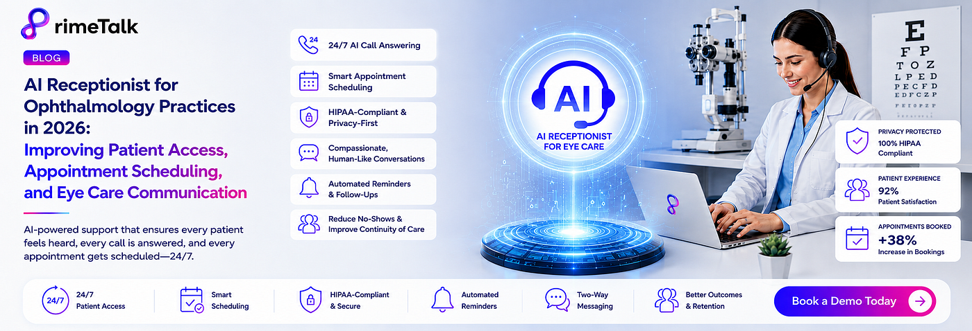 AI Receptionist for Ophthalmology Practices in 2026: Improving Patient Access, Appointment…