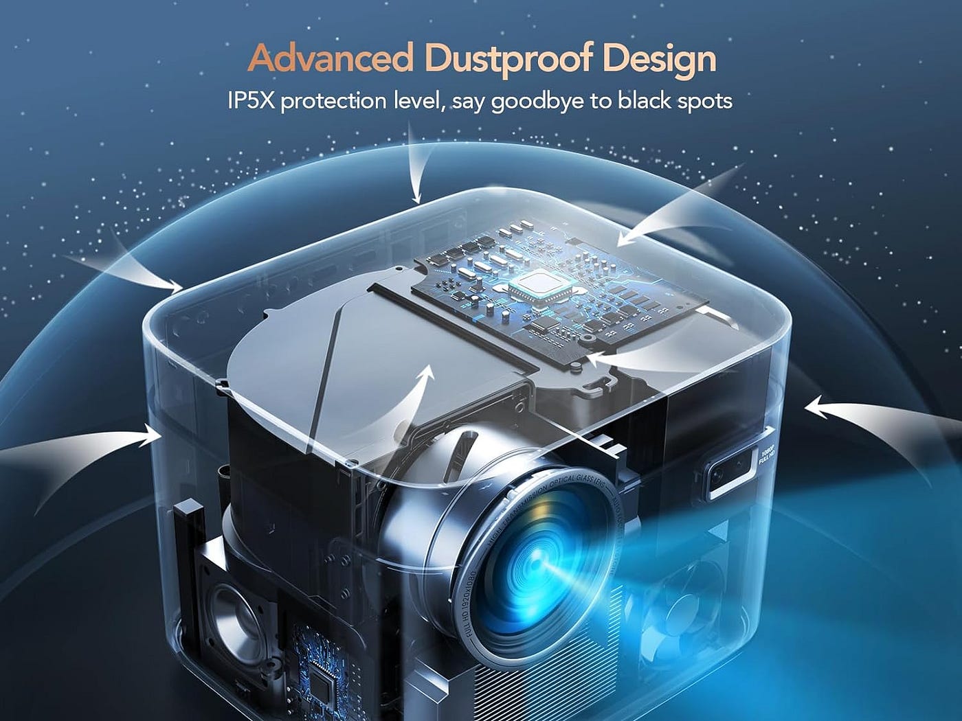 Auto Focus/Keystone] TOPTRO X7 Android TV Projector with WiFi and