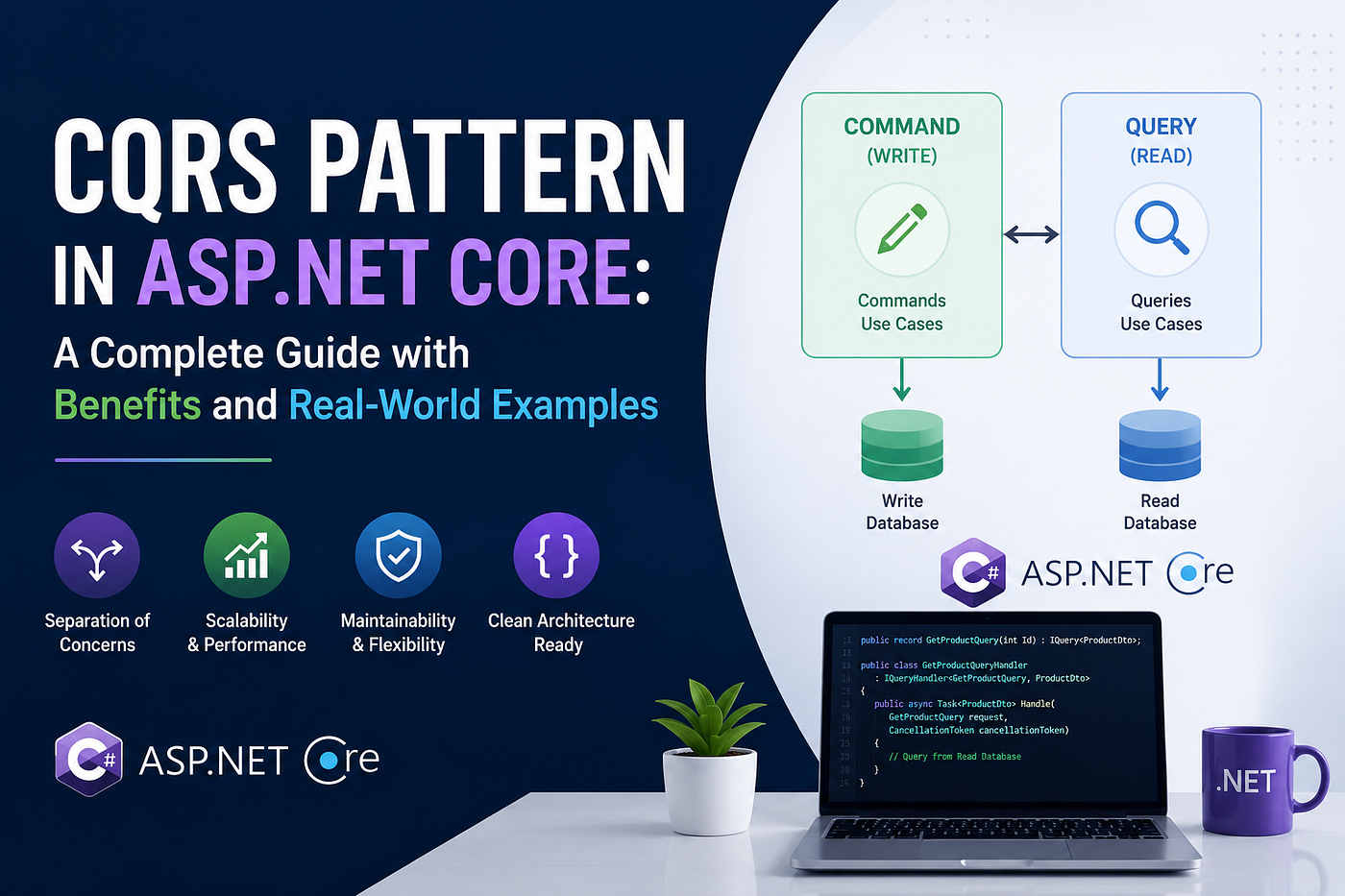 CQRS Pattern in ASP.NET Core: A Complete Guide with Benefits and Real-World Examples