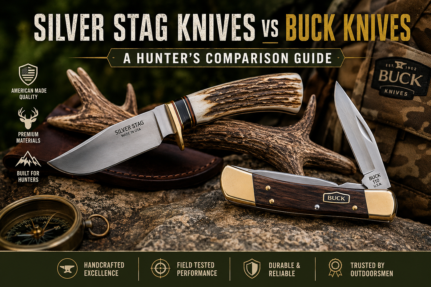 Silver Stag Knives vs Buck Knives: A Hunter’s Comparison Guide