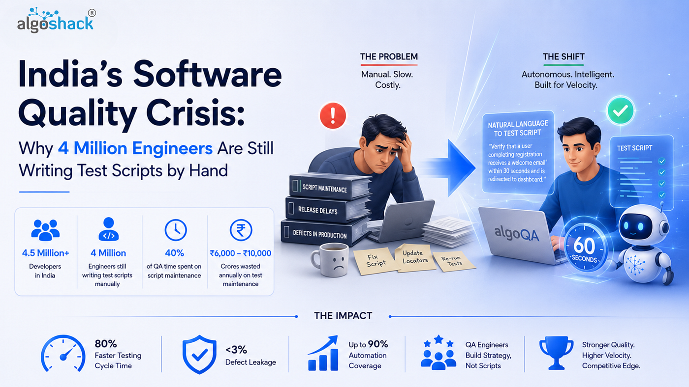 India’s Software Quality Crisis: Why 4 Million Engineers Are Still Writing Test Scripts by Hand