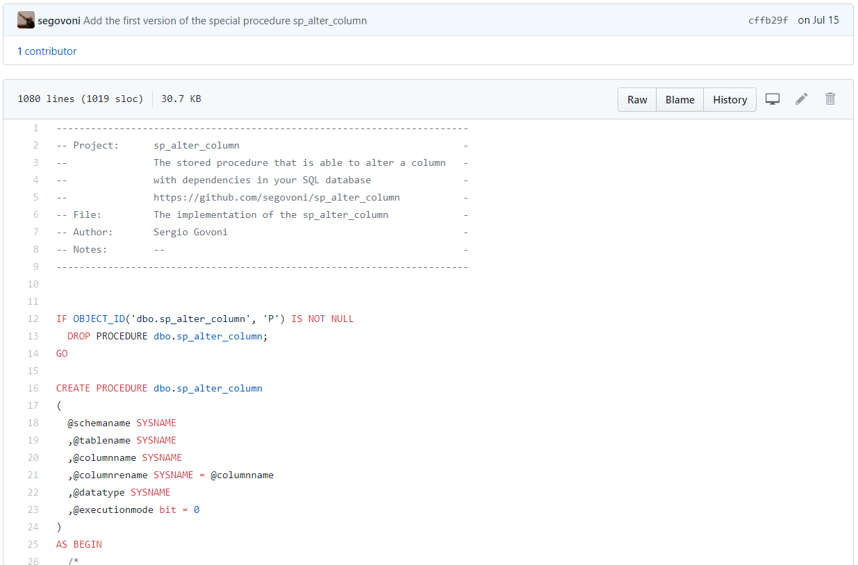 Alter a column with dependencies in your SQL Server database with  sp_alter_column! | by Sergio Govoni | Medium