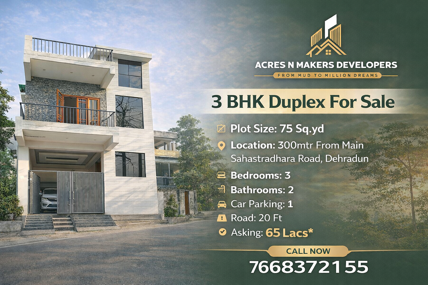 3 BHK Duplex For Sale | Prime Location Dehradun