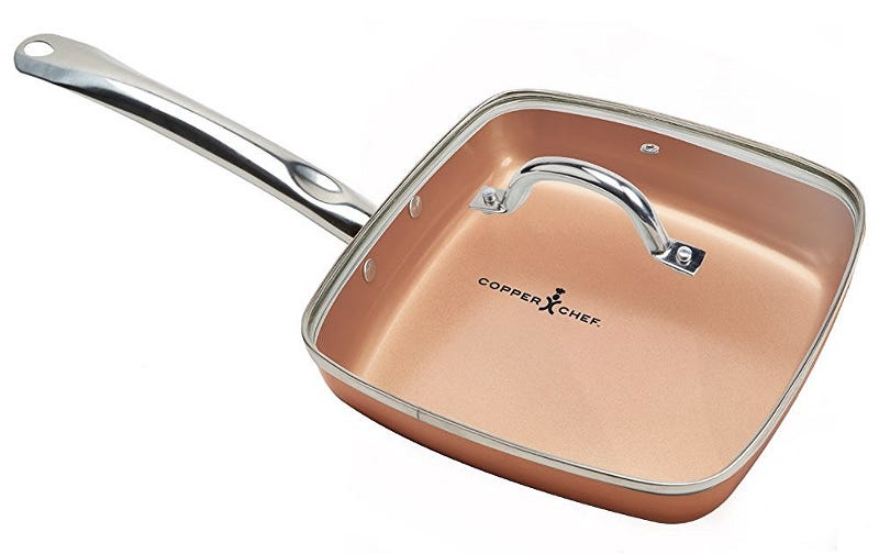 As Seen On TV 10 Ceramic Red Copper Frying Pan