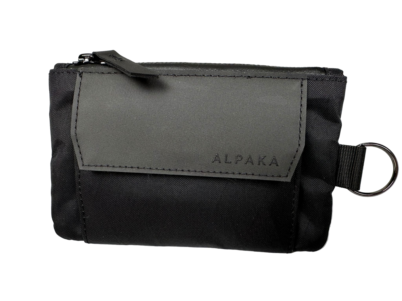 ALPAKA Zip Pouch Coin – Minimalist RFID Blocking Wallet, X-Pac VX21 Fabric, Dark Green