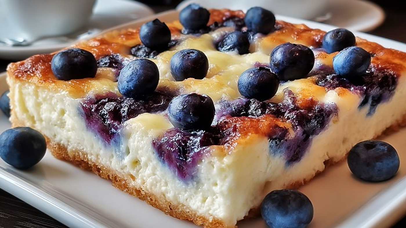 Blueberry Cottage Cheese Breakfast Bake