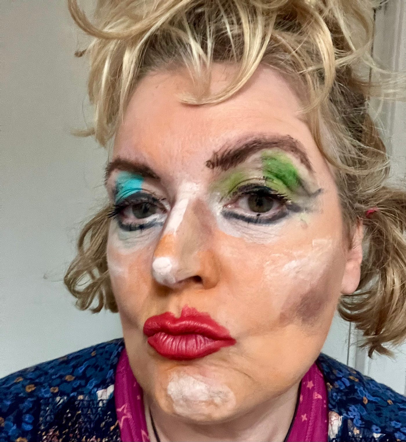 Terribleist Makeup self poortrait by Becki Flack